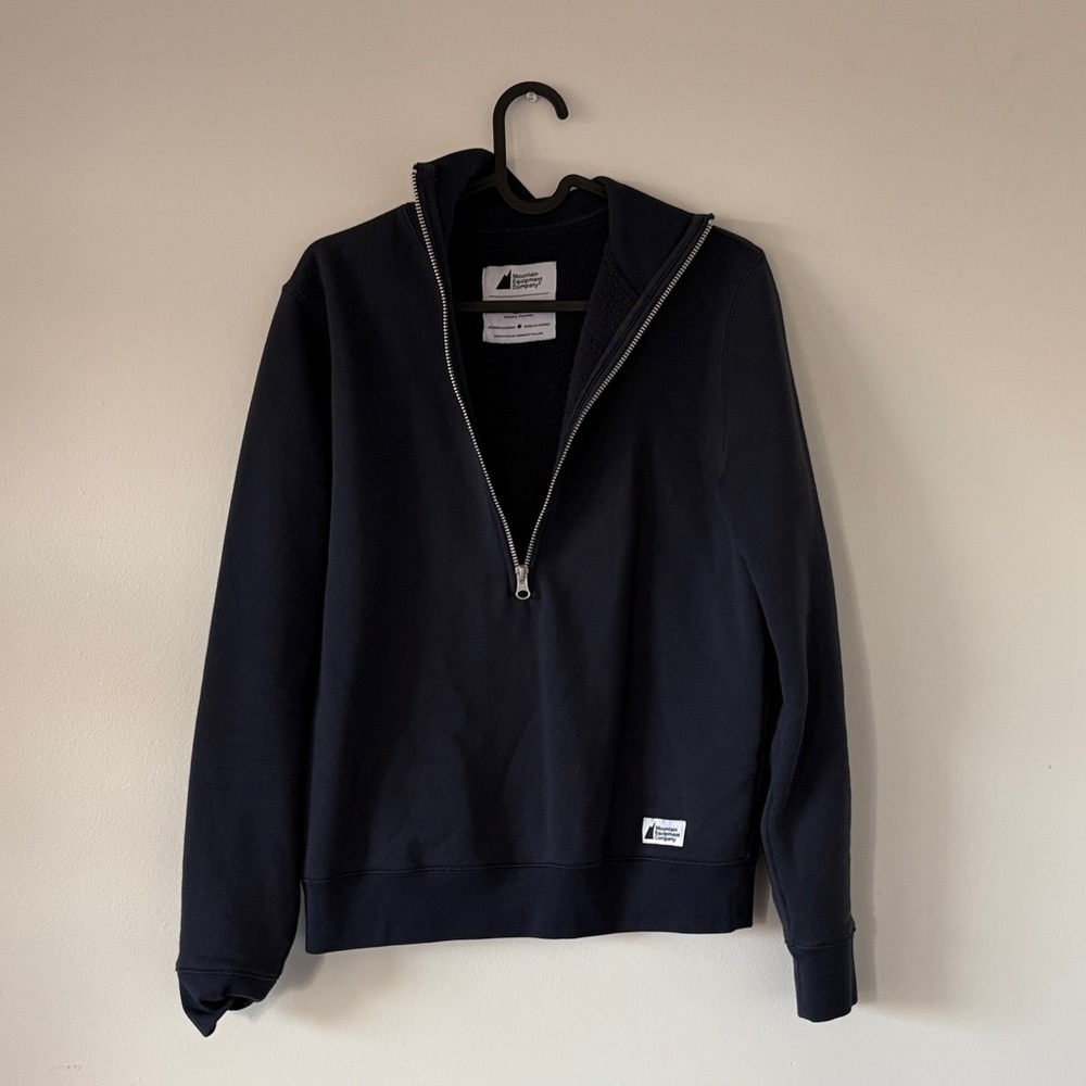 Women's Navy Zip-Up Sweater